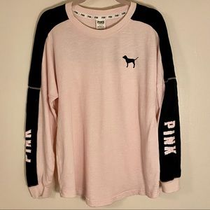 VS PINK Varsity Crew Pullover